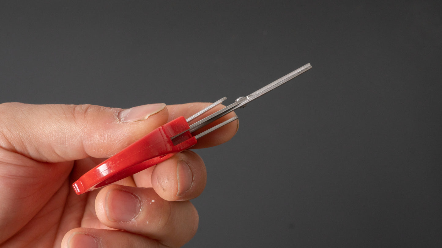 Yoshida Megane Folding Shears (Glittery Red) - HITOHIRA