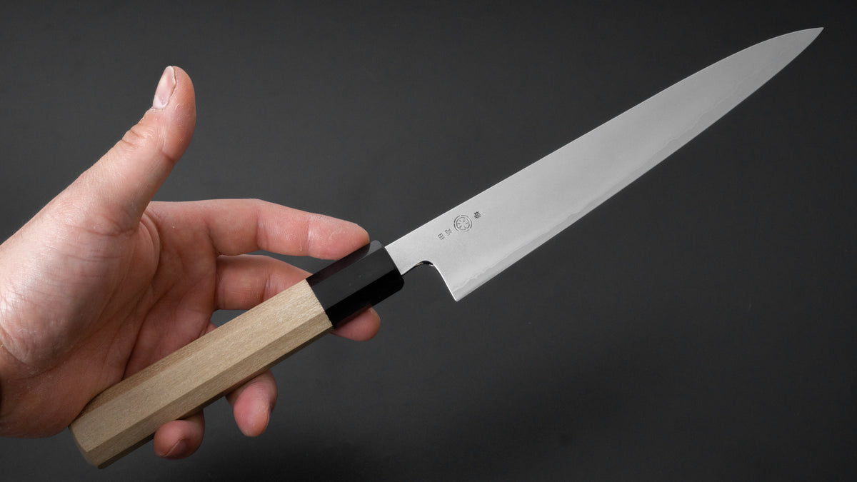 Takada no Hamono Silver #3 Suiboku Sujihiki 210mm Ho Wood Handle - HITOHIRA