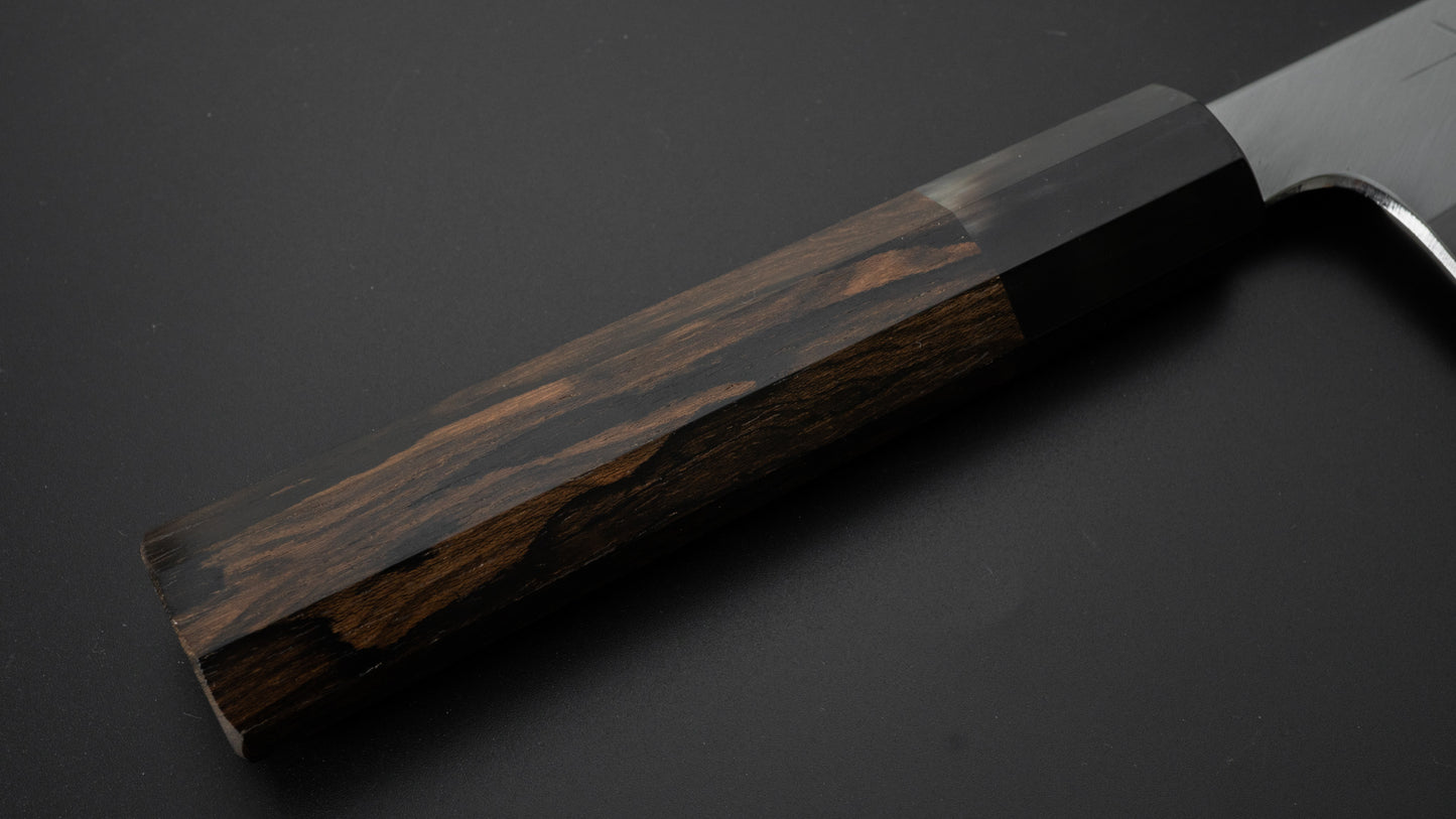 Hitohira Togashi White #1 Stainless Clad Migaki Bunka 180mm Ziricote Handle - HITOHIRA