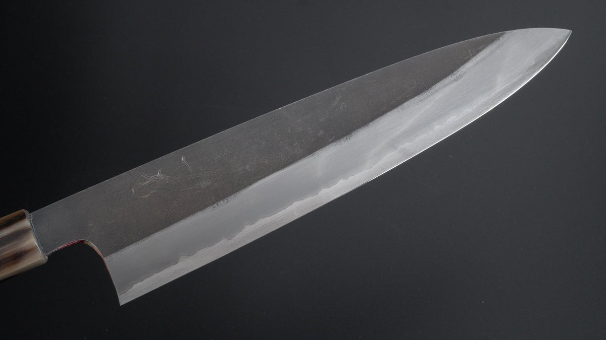 Hitohira Togashi White #1 Stainless Clad Kurouchi Gyuto 270mm Taihei Ebony Handle - HITOHIRA