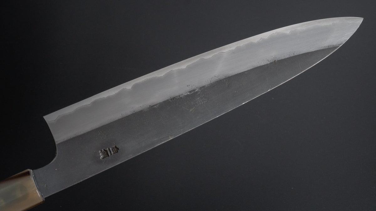 Hitohira Togashi White #1 Stainless Clad Kurouchi Gyuto 270mm Taihei Ebony Handle - HITOHIRA