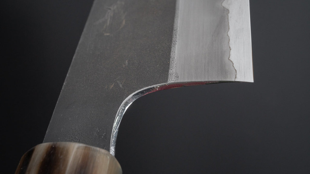 Hitohira Togashi White #1 Stainless Clad Kurouchi Gyuto 270mm Taihei Ebony Handle - HITOHIRA