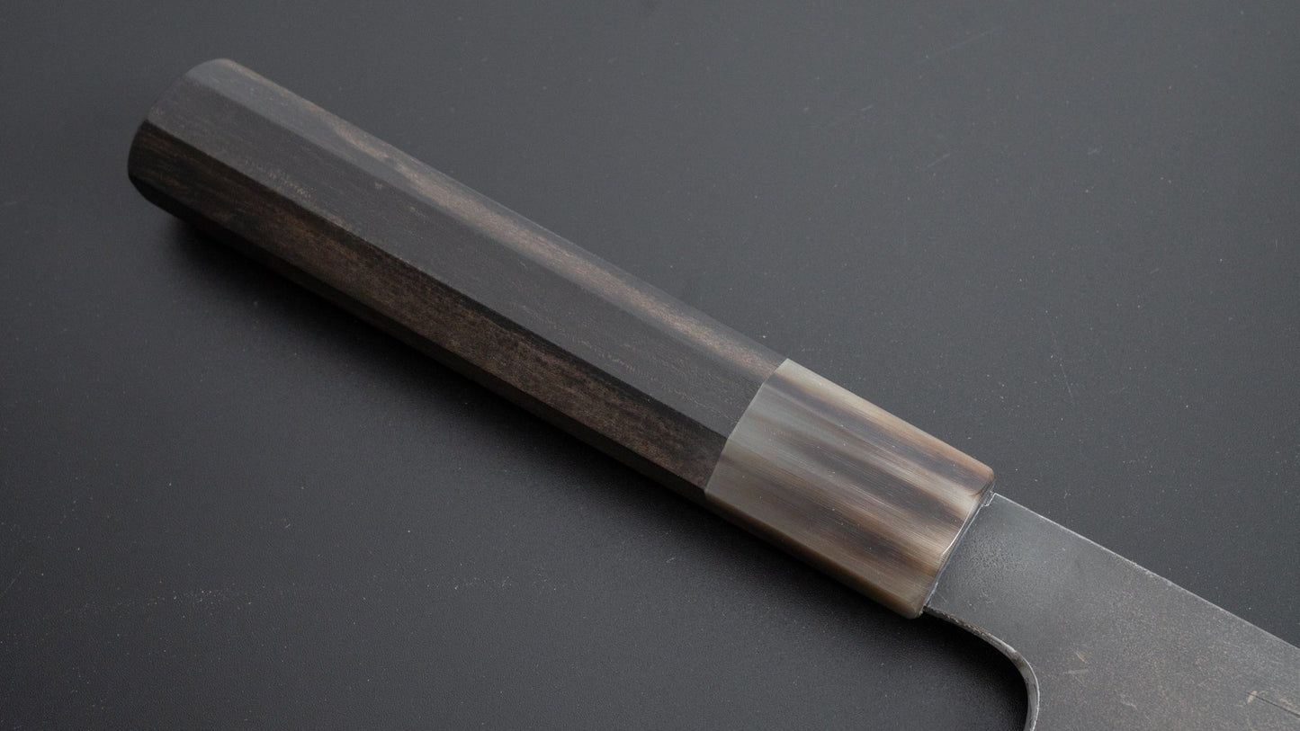 Hitohira Togashi White #1 Stainless Clad Kurouchi Gyuto 270mm Taihei Ebony Handle - HITOHIRA