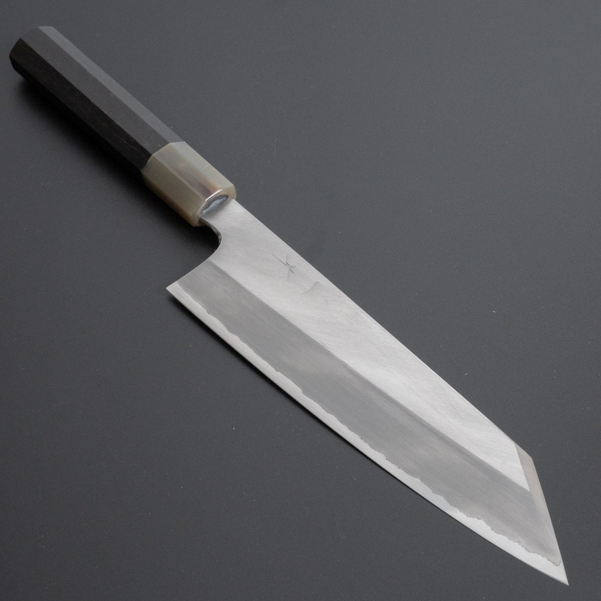 Hitohira Togashi White #1 Stainless Clad Migaki Kiritsuke Gyuto 210mm Taihei Ebony Handle - HITOHIRA
