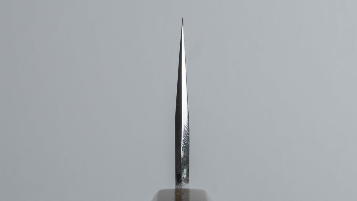 Hitohira Togashi White #1 Stainless Clad Migaki Kiritsuke Gyuto 210mm Taihei Ebony Handle - HITOHIRA
