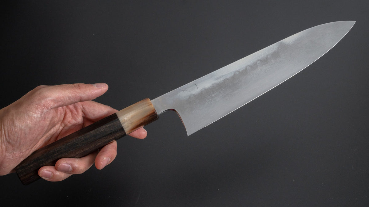 Hitohira Togashi Yohei Blue #1 Mizu Honyaki Gyuto 240mm Taihei Ebony Handle (#049/ Saya) - HITOHIRA