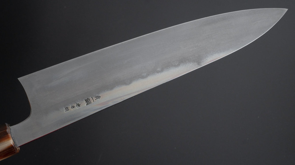 Hitohira Togashi Yohei Blue #1 Mizu Honyaki Gyuto 240mm Taihei Ebony Handle (#049/ Saya) - HITOHIRA