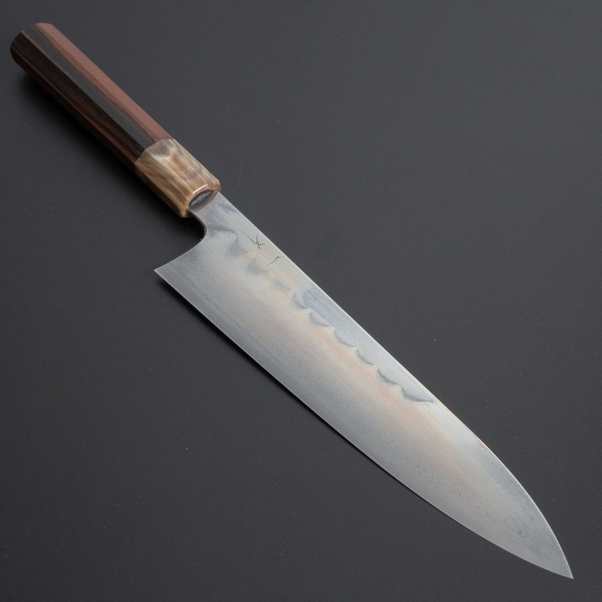 Hitohira Togashi Yohei Blue #1 Mizu Honyaki Gyuto 240mm Taihei Makassar Ebony Handle (#050/ Saya) - HITOHIRA