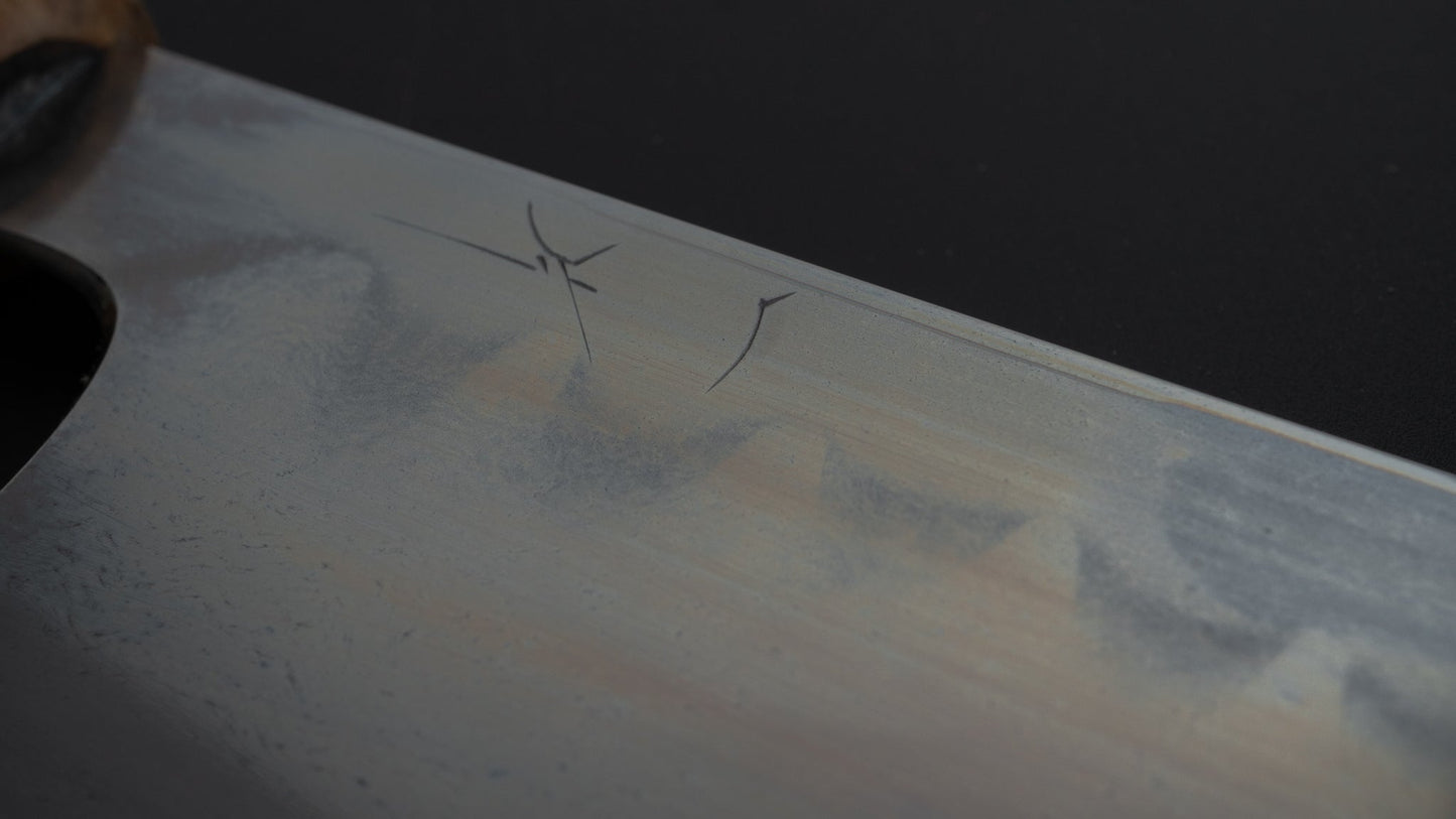 Hitohira Togashi Yohei Blue #1 Mizu Honyaki Gyuto 240mm Taihei Makassar Ebony Handle (#050/ Saya) - HITOHIRA