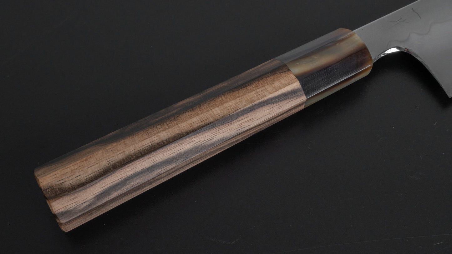 Hitohira Togashi Yohei White #1 Fuji Mizu Honyaki Gyuto 240mm Kurokaki Persimmon Handle (#027/ Saya) - HITOHIRA