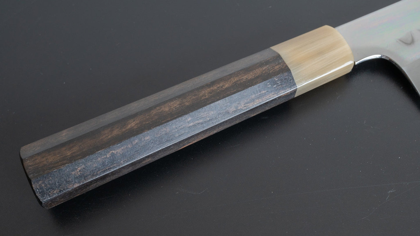 Hitohira Togashi Kambei White #1 Mizu Honyaki Gyuto 240mm Taihei Ebony Handle (Limited/ Saya/ #010) - HITOHIRA