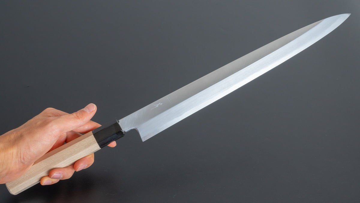 Hitohira Kikuchiyo Manzo Blue #2 Yanagiba 330mm Ho Wood Handle (Saya) - HITOHIRA