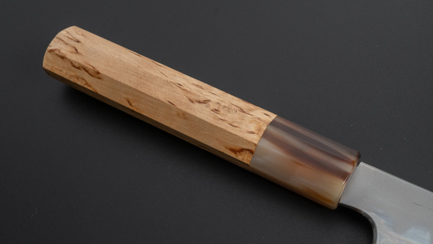 Hitohira Togashi Kyuzo White #1 Hakumon Mizu Honyaki Gyuto 240mm Taihei Masur Birch Handle (#052/ Saya) - HITOHIRA