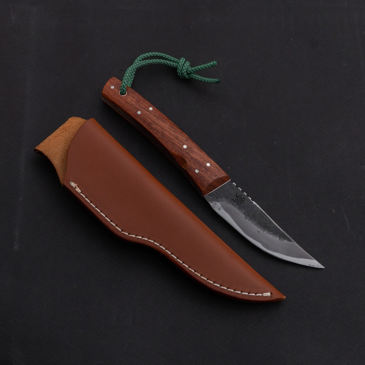 Fukuta Blue #2 Hunting Fixed Blade 90mm Rosewood Handle | HITOHIRA
