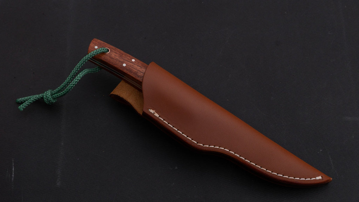 Fukuta Blue #2 Hunting Fixed Blade 90mm Rosewood Handle | HITOHIRA