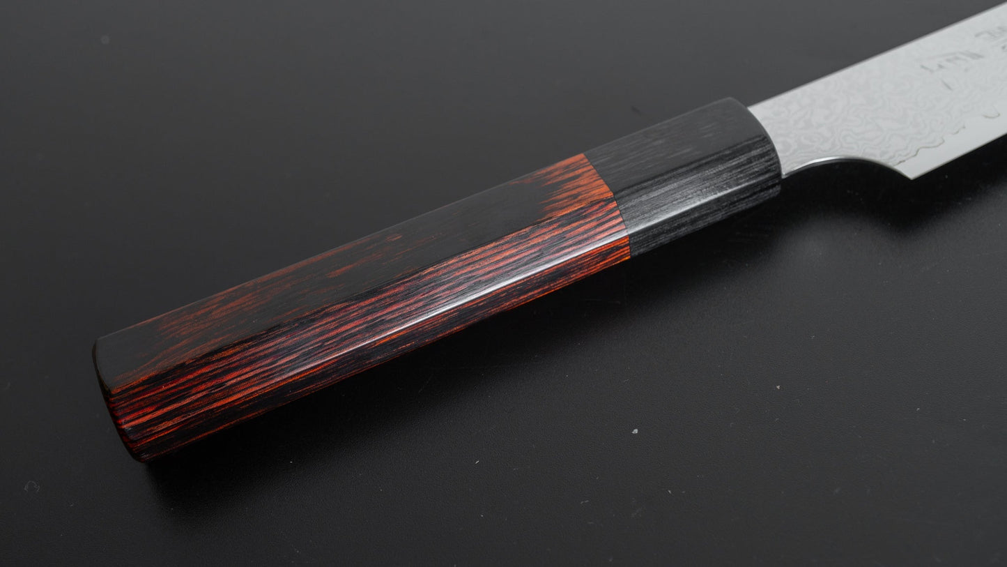 Hitohira Imojiya TH Damascus Petty 150mm Pakka Handle (Red) - HITOHIRA