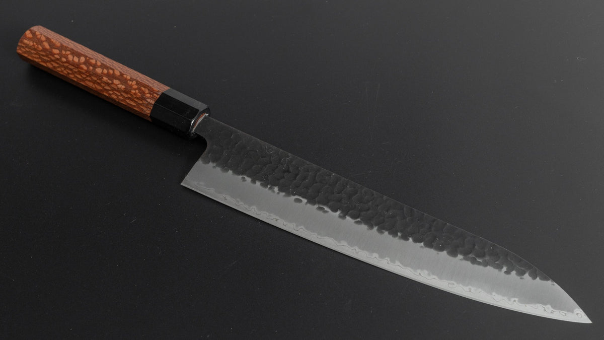 Hitohira Futana SB Kuro Tsuchime Gyuto 240mm Lacewood Handle - HITOHIRA