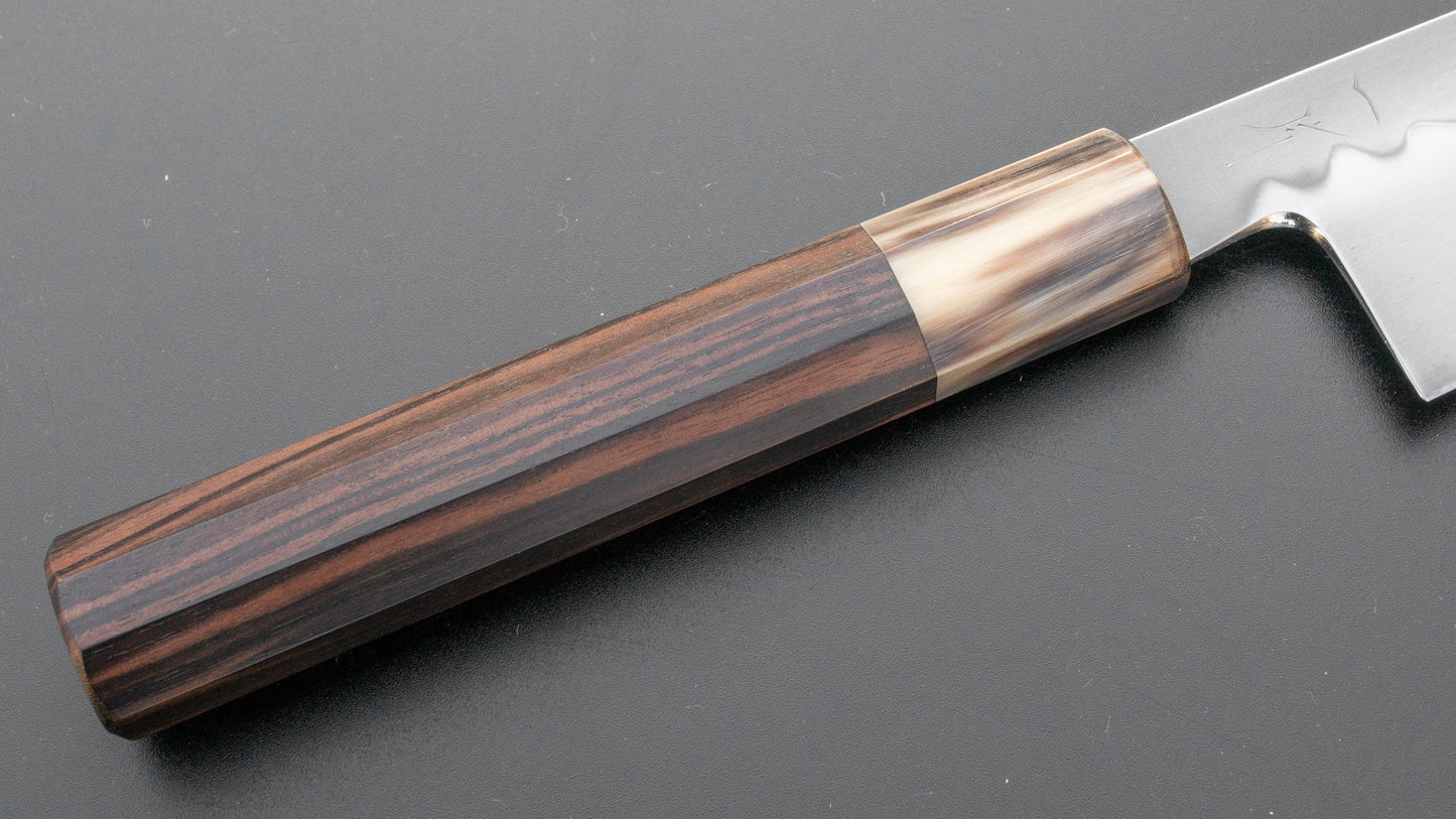 Hitohira Togashi Yohei White #1 Fuji Mizu Honyaki Gyuto 240mm Taihei Makassar Ebony Handle (#012/ Saya) | HITOHIRA