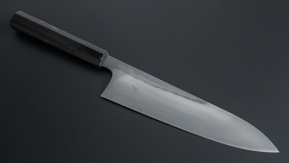 Hitohira Togashi Yohei Blue #2 Mizu Honyaki Gyuto 240mm Taihei Ebony Handle (#055/ Saya) - HITOHIRA