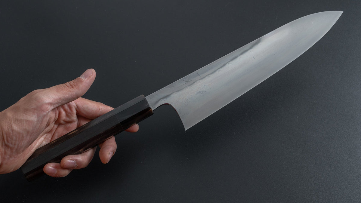 Hitohira Togashi Yohei Blue #2 Mizu Honyaki Gyuto 240mm Taihei Ebony Handle (#055/ Saya) - HITOHIRA