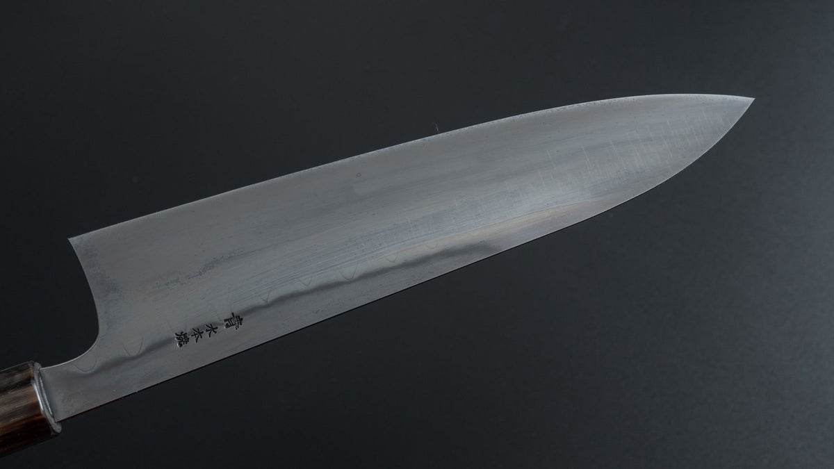 Hitohira Togashi Yohei Blue #2 Mizu Honyaki Gyuto 240mm Taihei Ebony Handle (#055/ Saya) - HITOHIRA