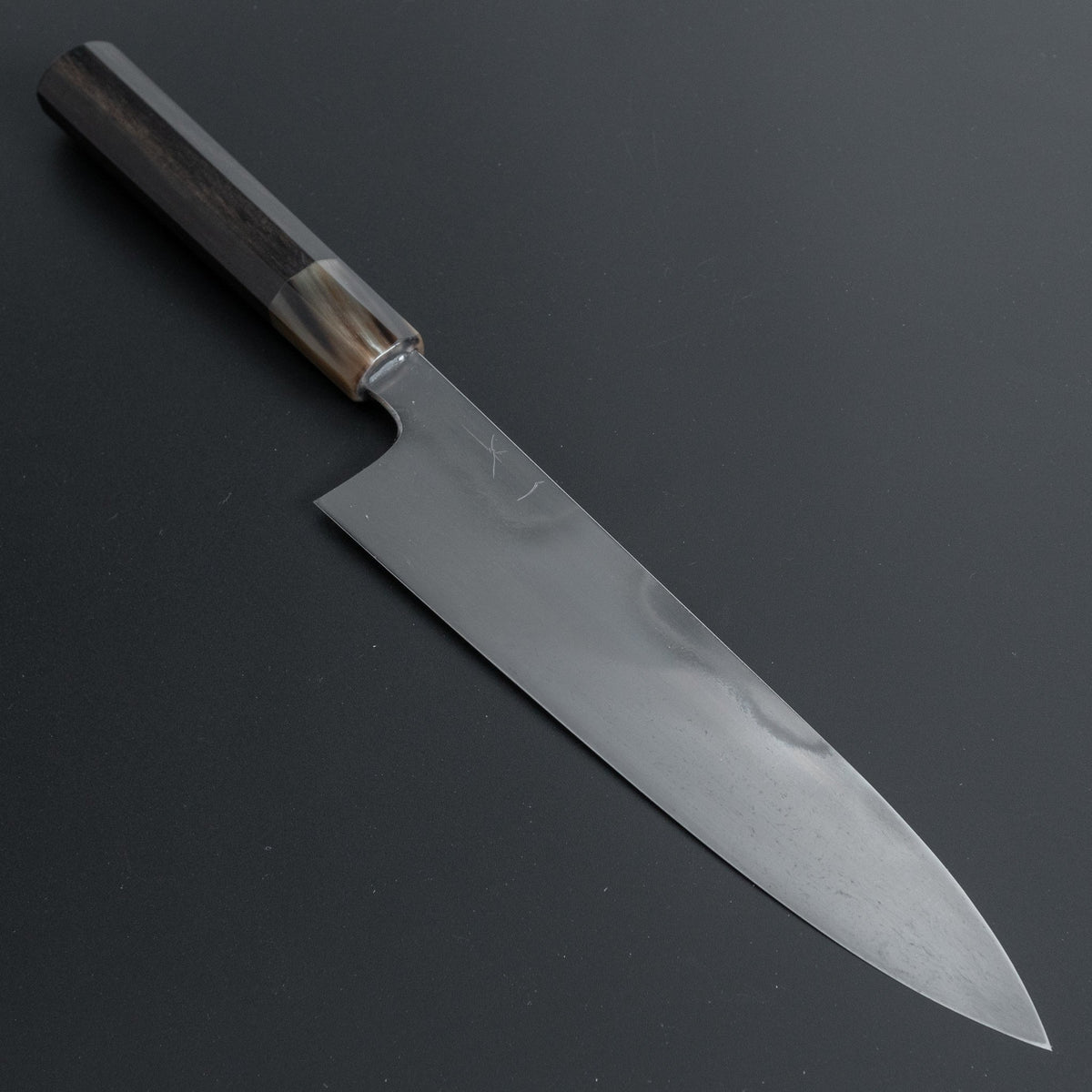 Hitohira Togashi Yohei Blue #1 Mizu Honyaki Gyuto 240mm Taihei Ebony Handle (#056/ Discounted/ Saya) - HITOHIRA