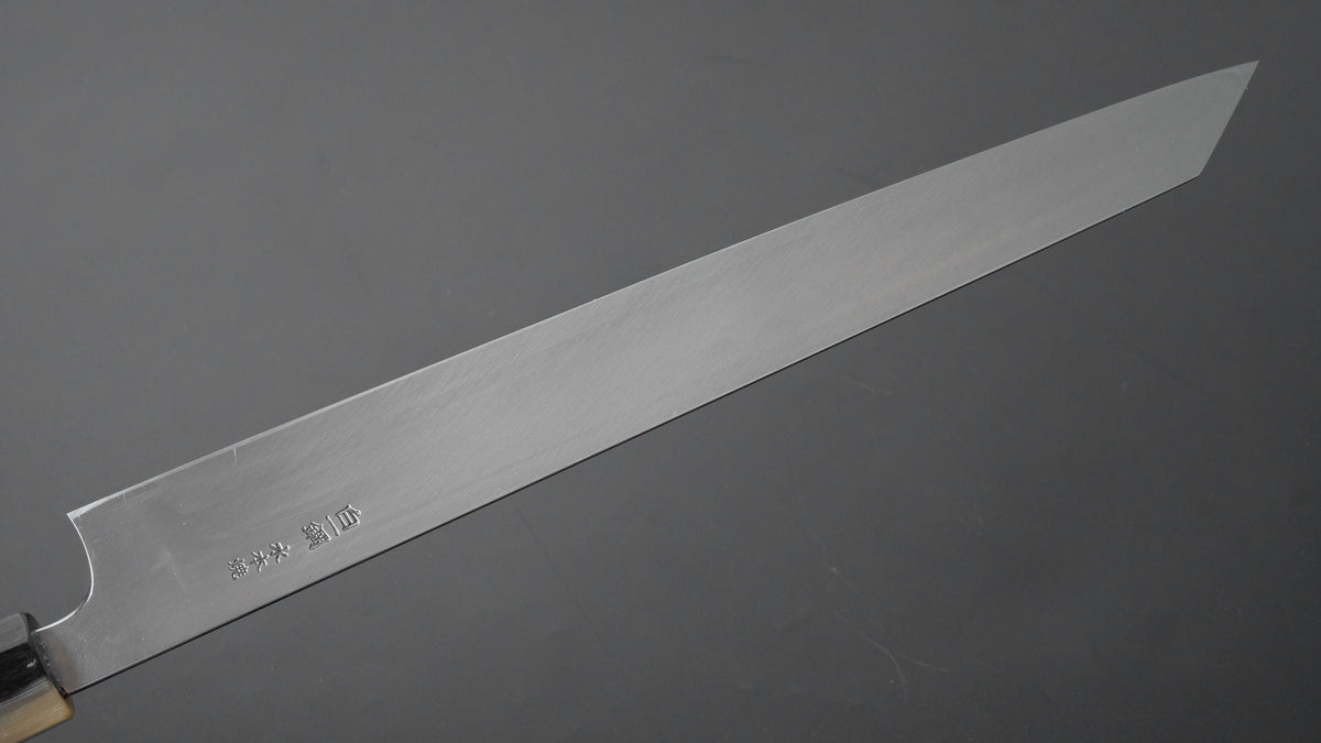 Hitohira Togashi White #1 Hakumon Mizu Honyaki Kiritsuke Yanagiba 300mm Taihei Ebony Handle (Saya) - HITOHIRA