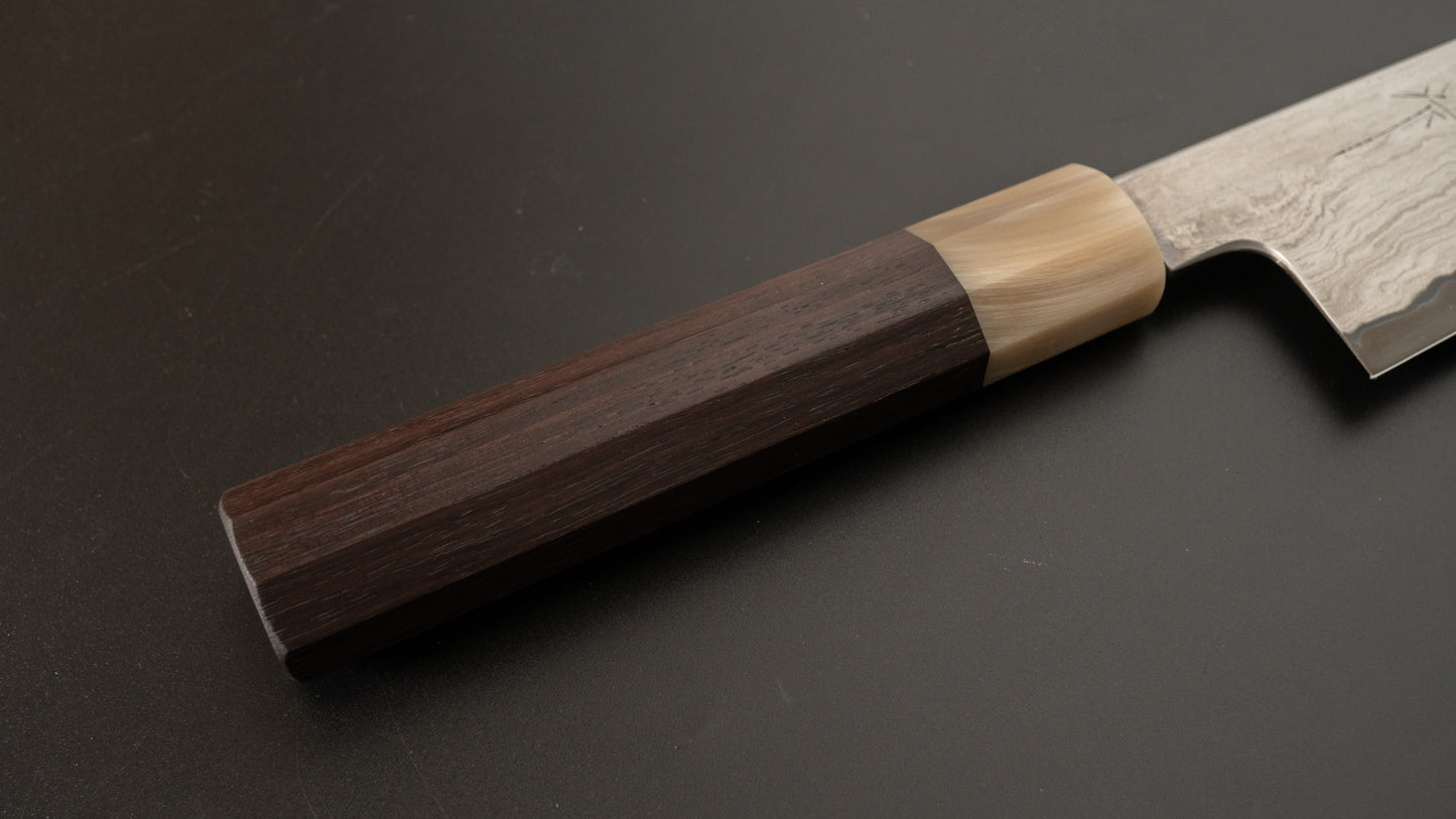 Tetsujin Blue #2 Metal Flow Gyuto 210mm Taihei Rosewood Handle - HITOHIRA