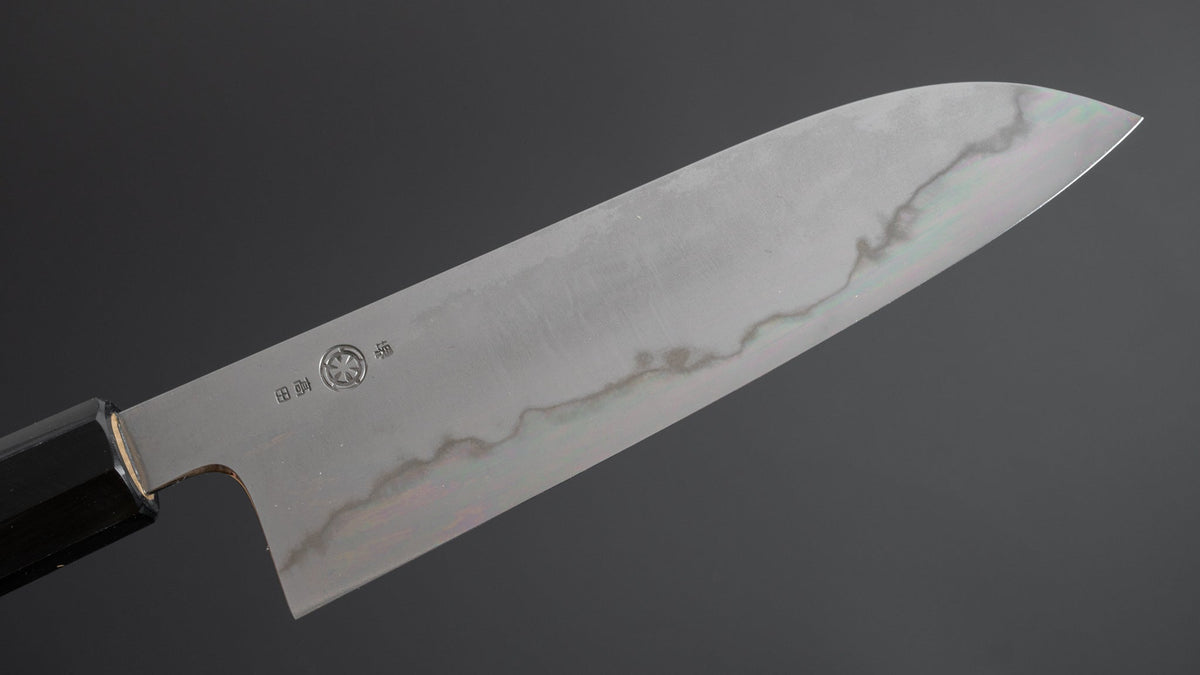 Takada no Hamono White #1 Suiboku Santoku 180mm Ho Wood Handle - HITOHIRA
