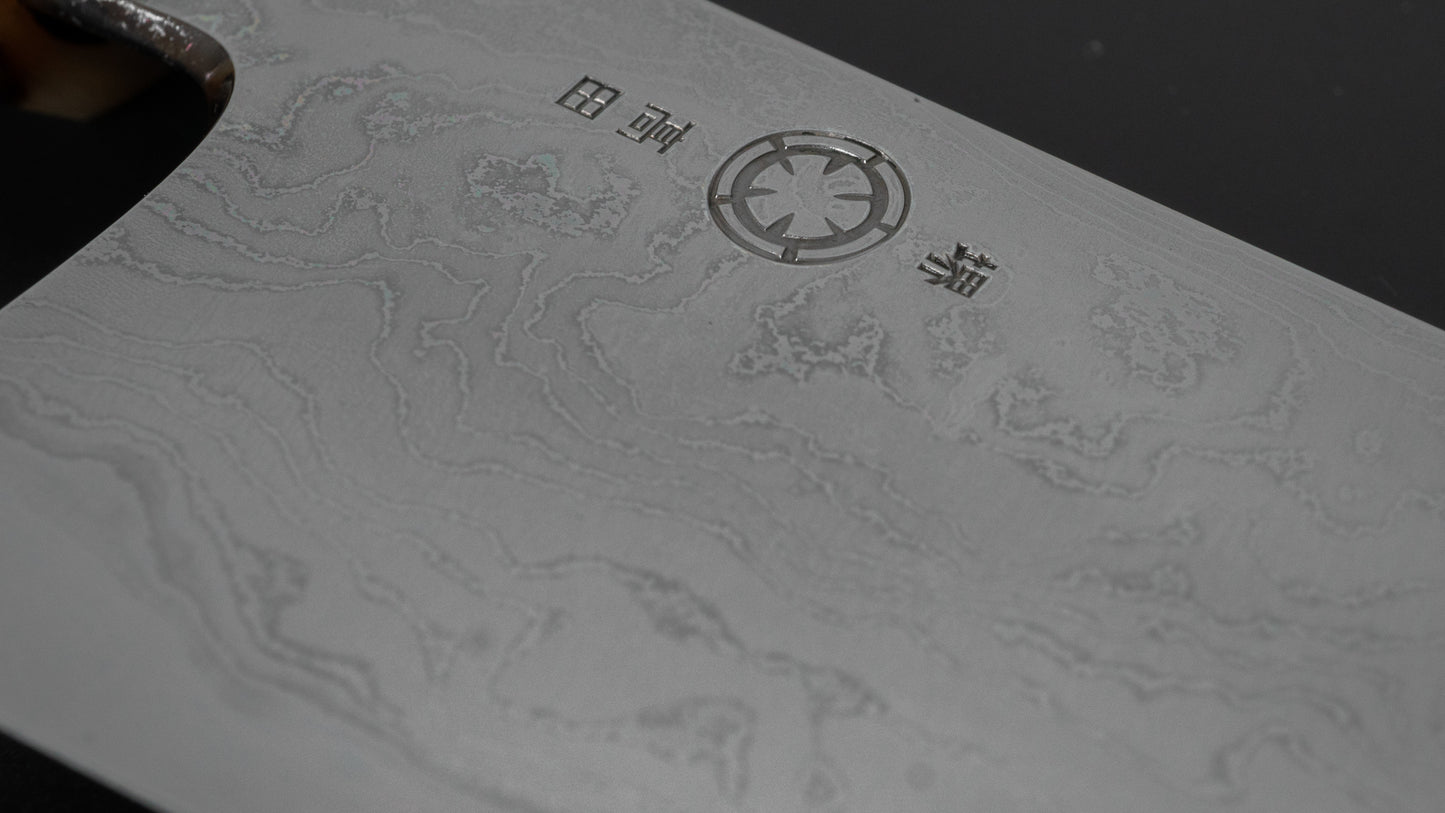 Takada no Hamono Blue #1 Damascus Gyuto 210mm Ebony Handle - HITOHIRA