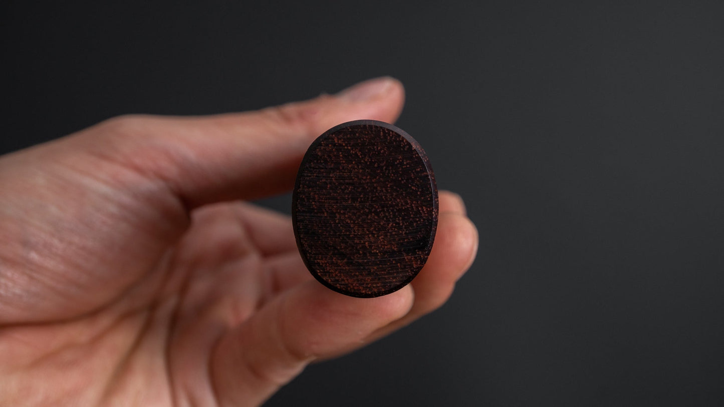 Taihei Custom Shitan Rosewood Kanaguchi Oval (Santoku) - HITOHIRA