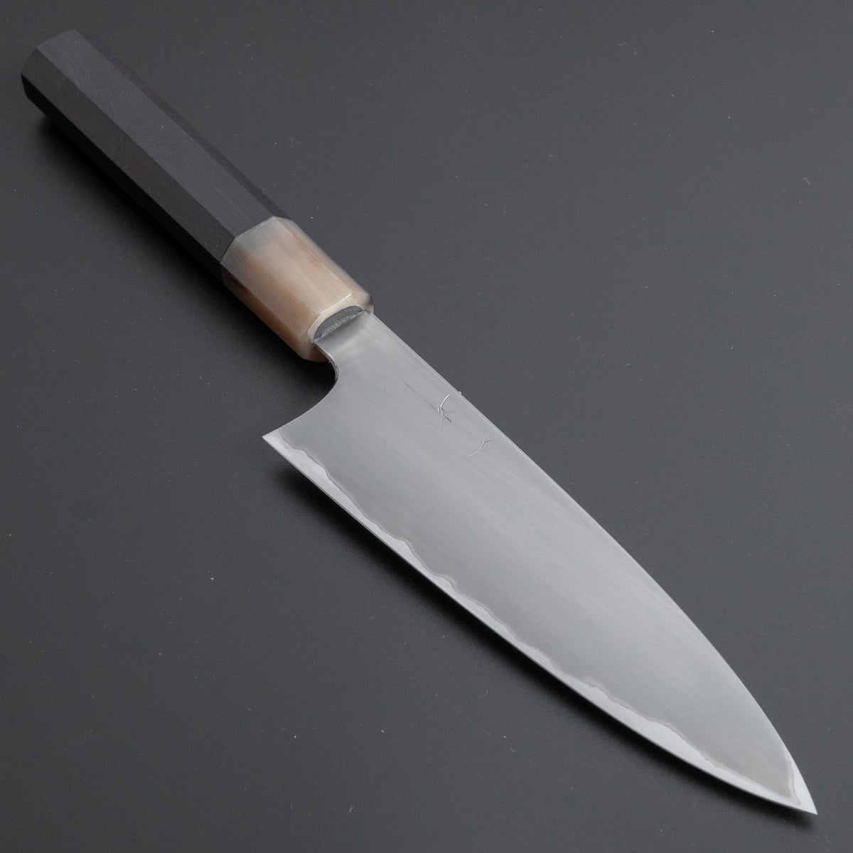 Hitohira Togashi White #1 Stainless Clad Kasumi Utility 165mm Ebony Handle - HITOHIRA