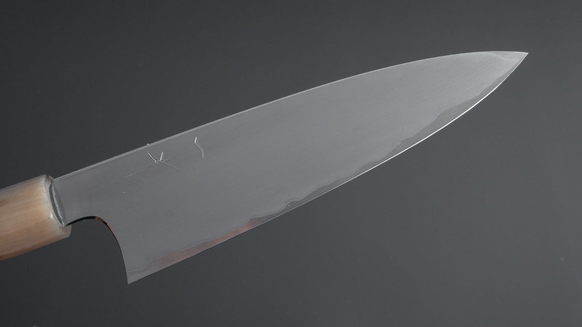 Hitohira Togashi White #1 Stainless Clad Kasumi Utility 165mm Ebony Handle - HITOHIRA