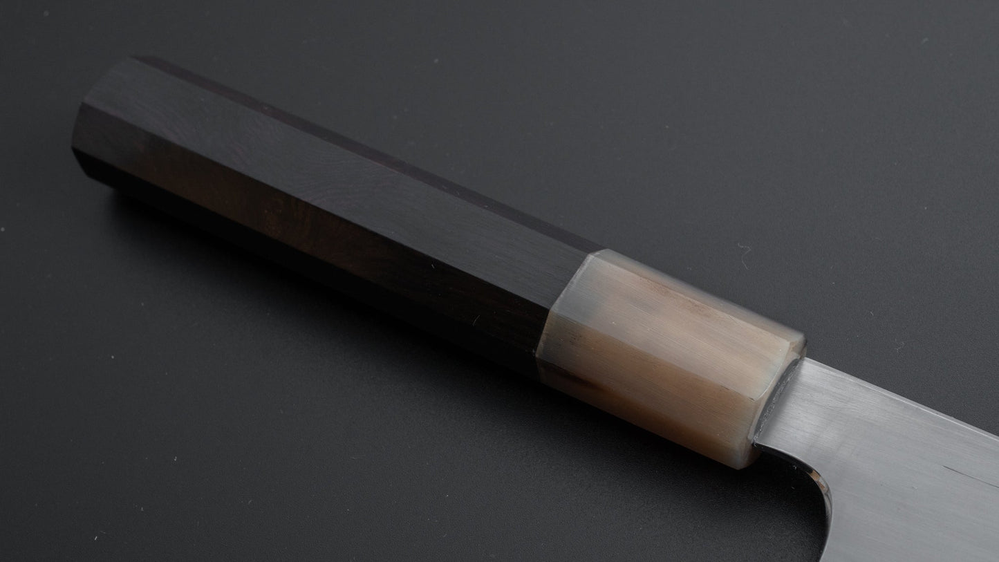 Hitohira Togashi White #1 Stainless Clad Kasumi Utility 165mm Ebony Handle - HITOHIRA