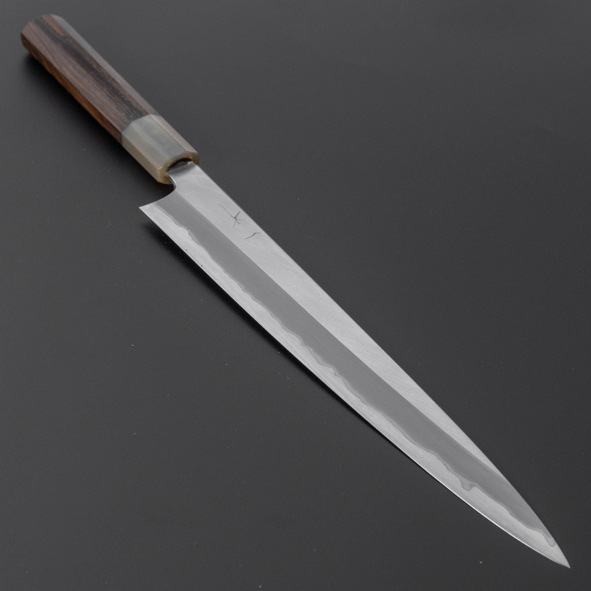 Hitohira Togashi White #1 Stainless Clad Migaki Sujihiki 270mm Ziricote Handle - HITOHIRA