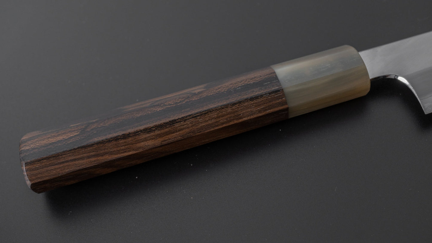 Hitohira Togashi White #1 Stainless Clad Migaki Sujihiki 270mm Ziricote Handle - HITOHIRA