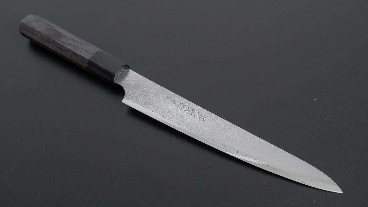 Hitohira Imojiya TH Damascus Petty 180mm Pakka Handle (Gray) - HITOHIRA