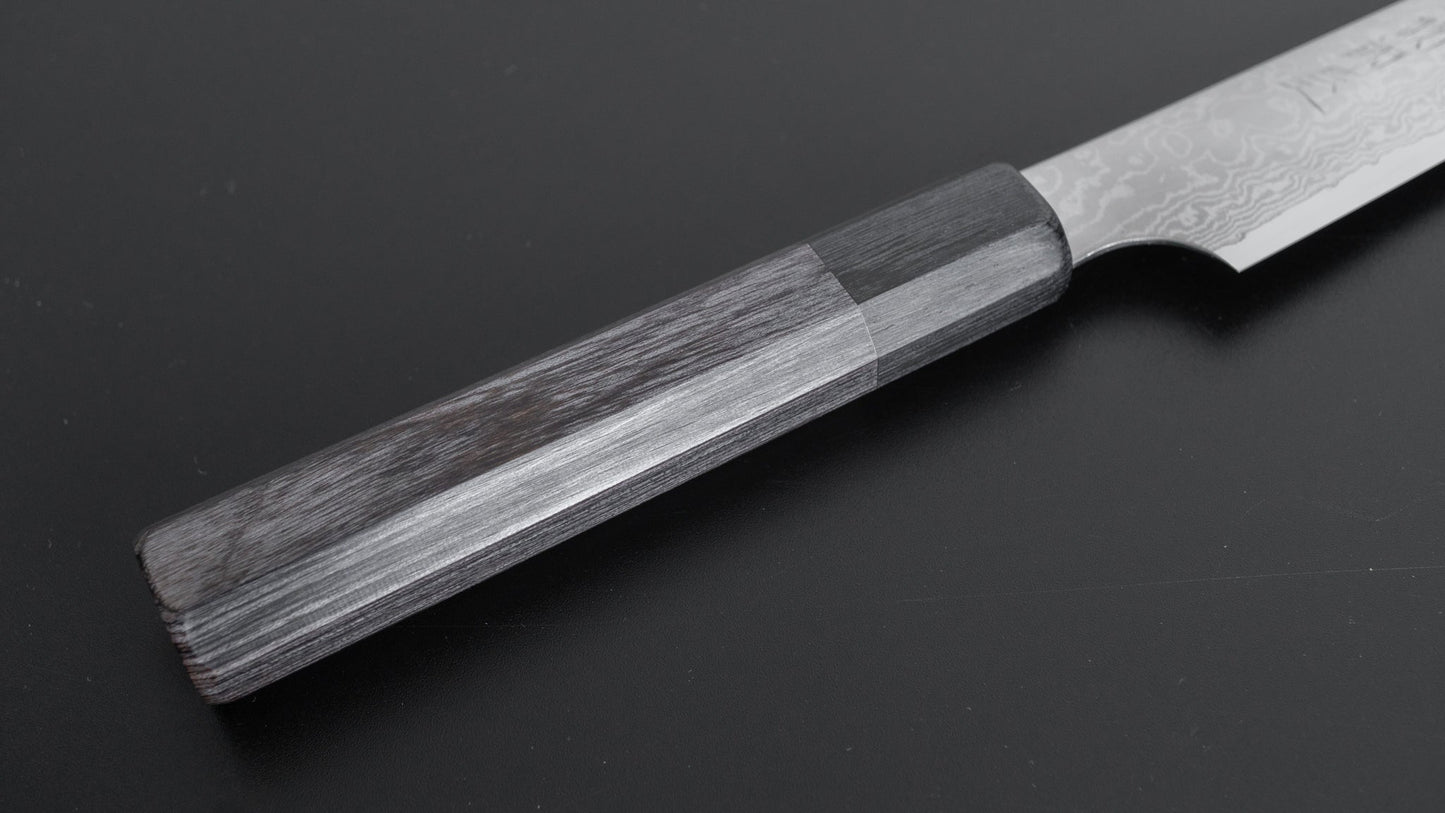 Hitohira Imojiya TH Damascus Petty 180mm Pakka Handle (Gray) - HITOHIRA
