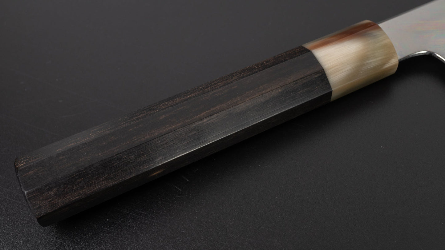 Hitohira Togashi Kambei White #1 Mizu Honyaki Gyuto 240mm Taihei Ebony Handle (Limited/ Saya/ #002) | HITOHIRA