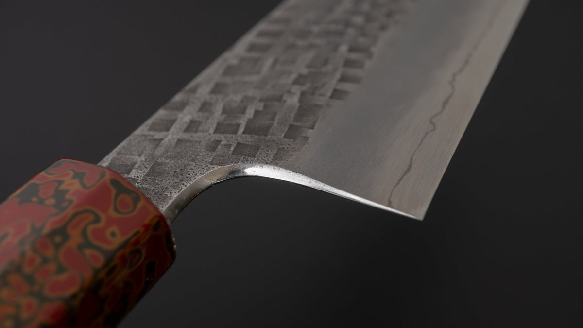 Hitohira Kikuchiyo Kyuzo Amime Silver #3 Gyuto 240mm Lacquered Handle (Traditional Tsugaru/ Saya) | HITOHIRA