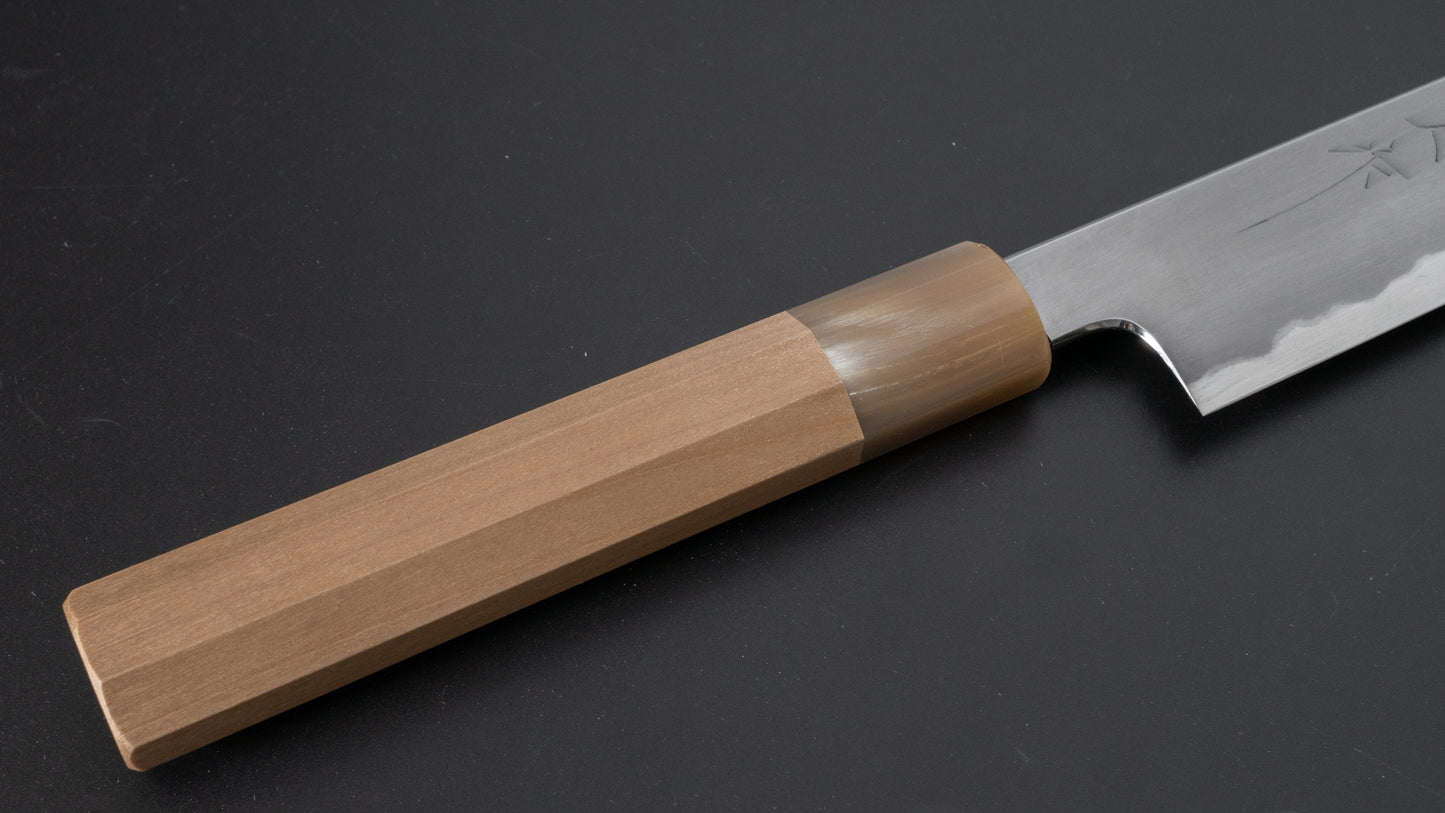 Tetsujin Blue #2 Kasumi Sujihiki 240mm Ho Wood Handle - HITOHIRA