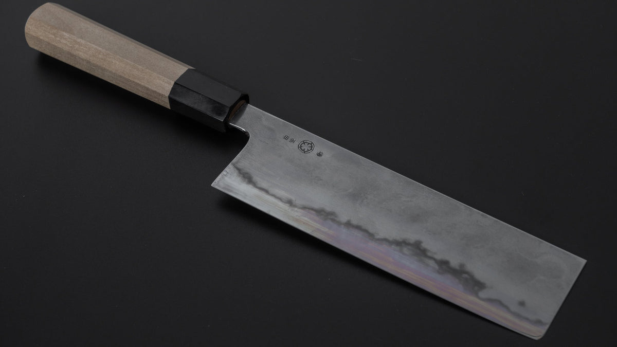 Takada no Hamono White #1 Suiboku Nakiri 180mm Ho Wood Handle - HITOHIRA