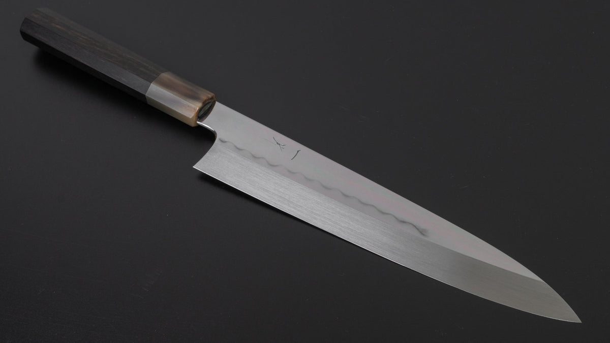 Hitohira Kikuchiyo Kyuzo Honyaki White #3 Gyuto 240mm Taihei Ebony Handle (Saya) | HITOHIRA