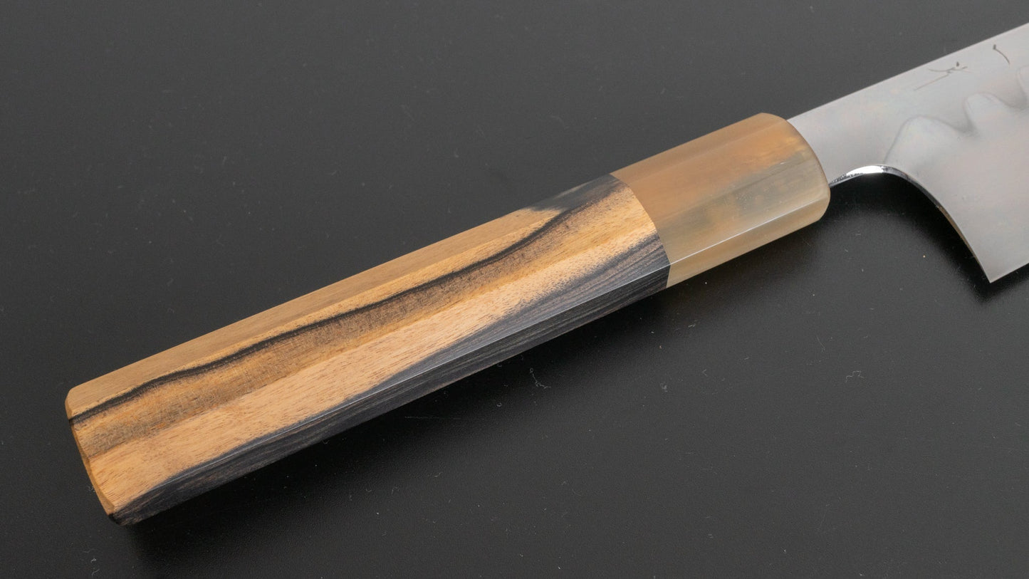 Hitohira Togashi Yohei White #1 Mizu Honyaki Gyuto 240mm Kurokaki Persimmon Handle (#040/ Saya) - HITOHIRA