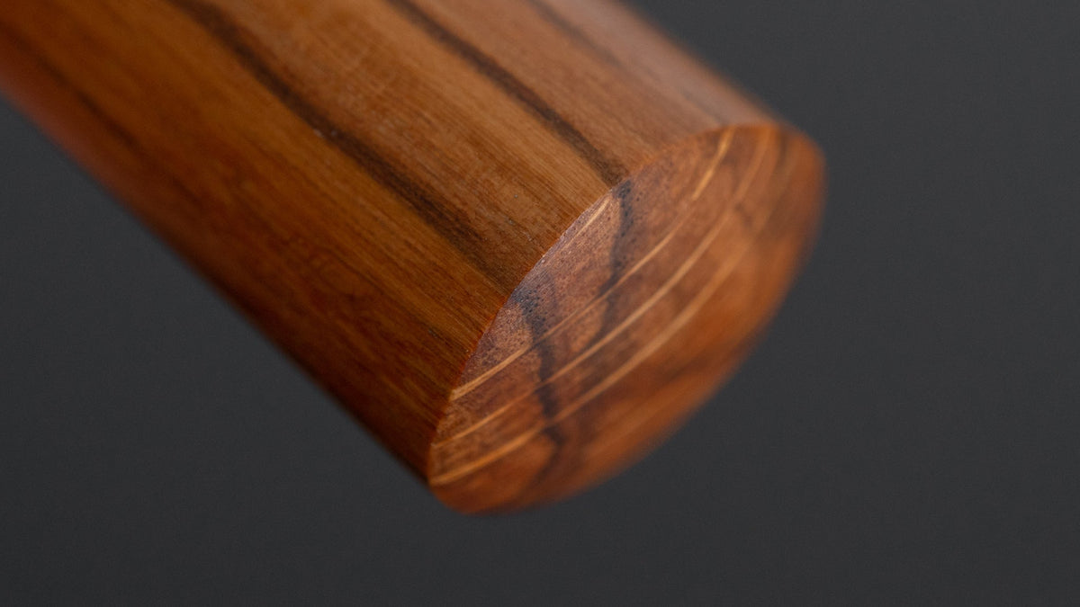 Kanatoko Work Knife Fixed Blade 80mm Red Oak Handle (#002) - HITOHIRA