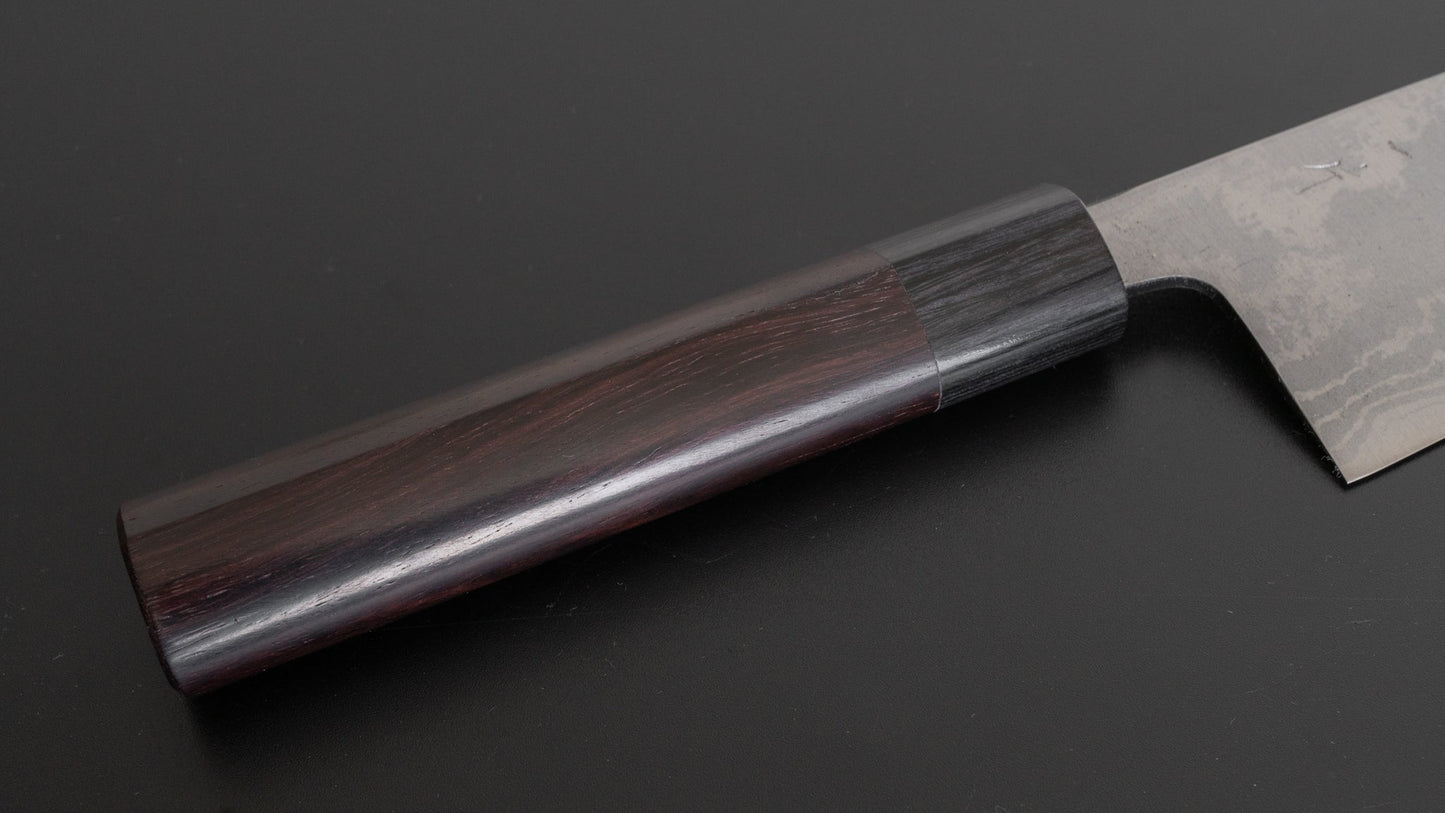 Hitohira GR Blue #2 Damascus Bunka 170mm Rosewood Handle - HITOHIRA