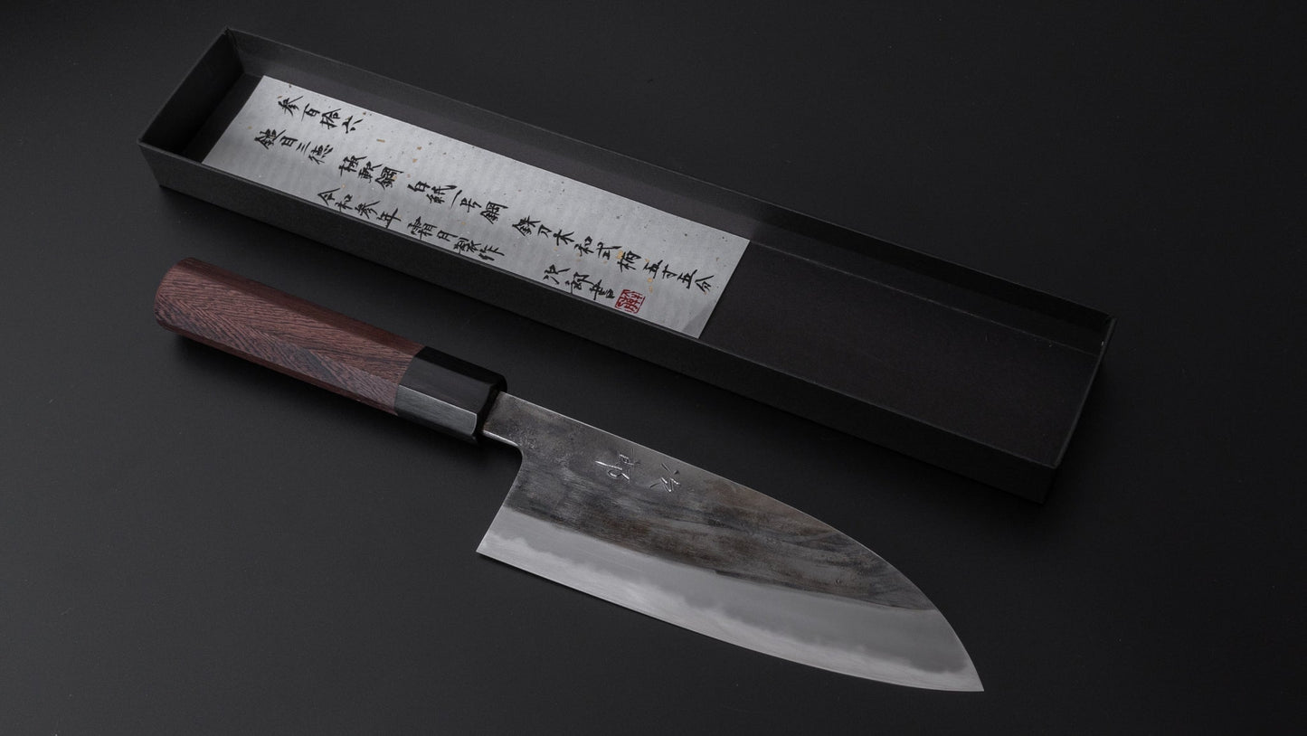 Jiro Tsuchime Wa Santoku 165mm Taihei Tagayasan Handle (#316) - HITOHIRA