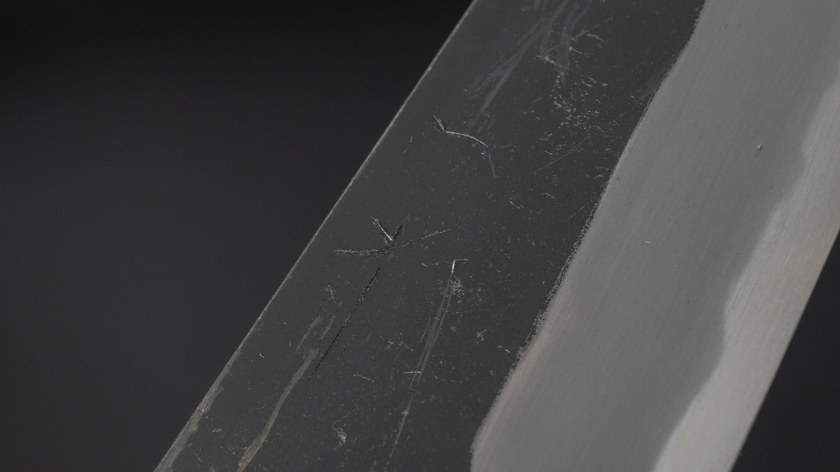 Hitohira Togashi Blue #2 Kurouchi Kiritsuke Gyuto 240mm Cherry Wood Handle (Ebony End) - HITOHIRA