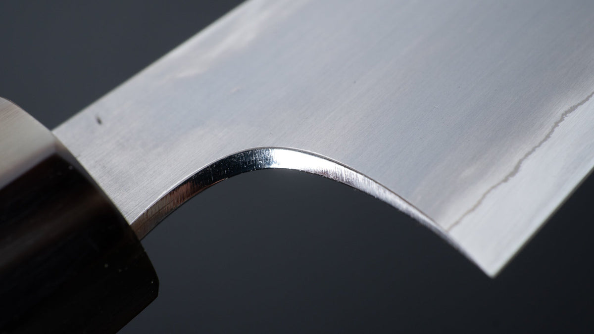 Hitohira Togashi White #1 Stainless Clad Kasumi Sujihiki 270mm Ebony Handle - HITOHIRA