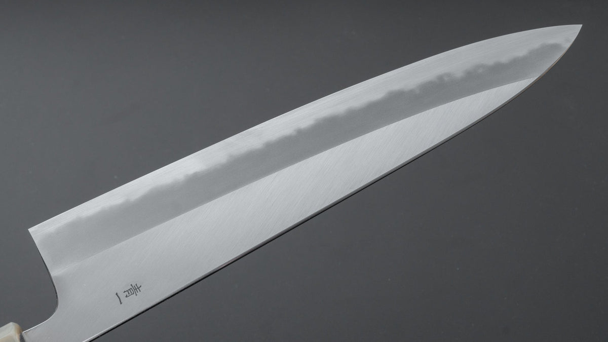 Hitohira Tanaka Kyuzo Blue #1 Migaki Gyuto 240mm Ziricote Handle (Extra Height) - HITOHIRA